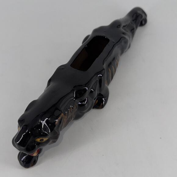 Black Panther Planter Figurine Miniature Redware Mid-Century Modern 12” L - Picture 6 of 14